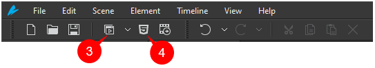 Preview and Export project buttons