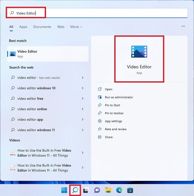 Resize Video on Windows 11 with Video Editor