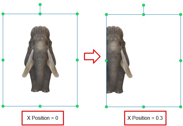 Change X position-look-at point