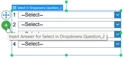 insert answer for select in dropdowns question 