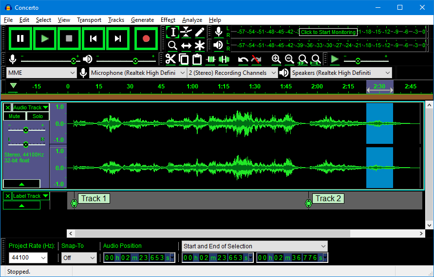 free voice recorder for PC audacity