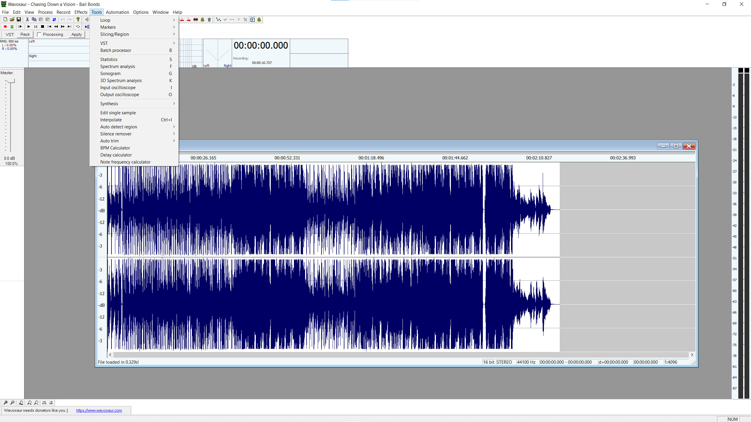 wavosaur audio recording software
