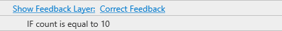add Show Feedback Layer action