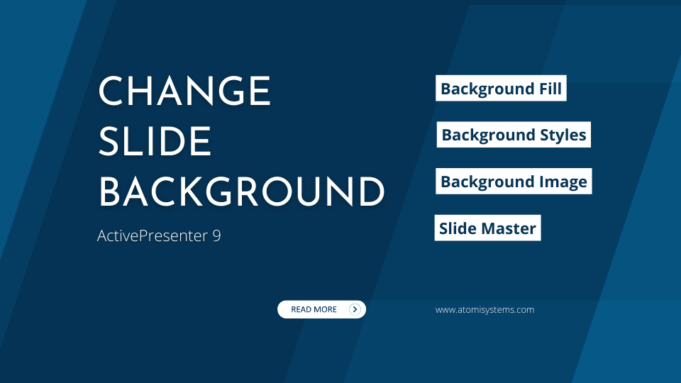 How to Change Slide Background in ActivePresenter 9