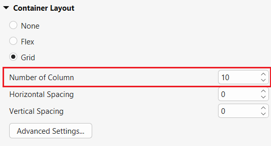 number of column