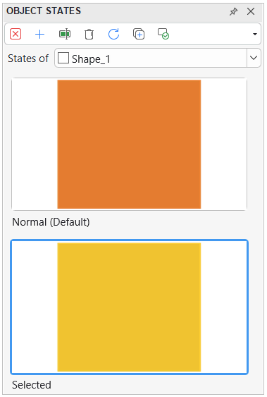 selected state of letter