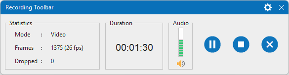 stop recording screen and webcam 