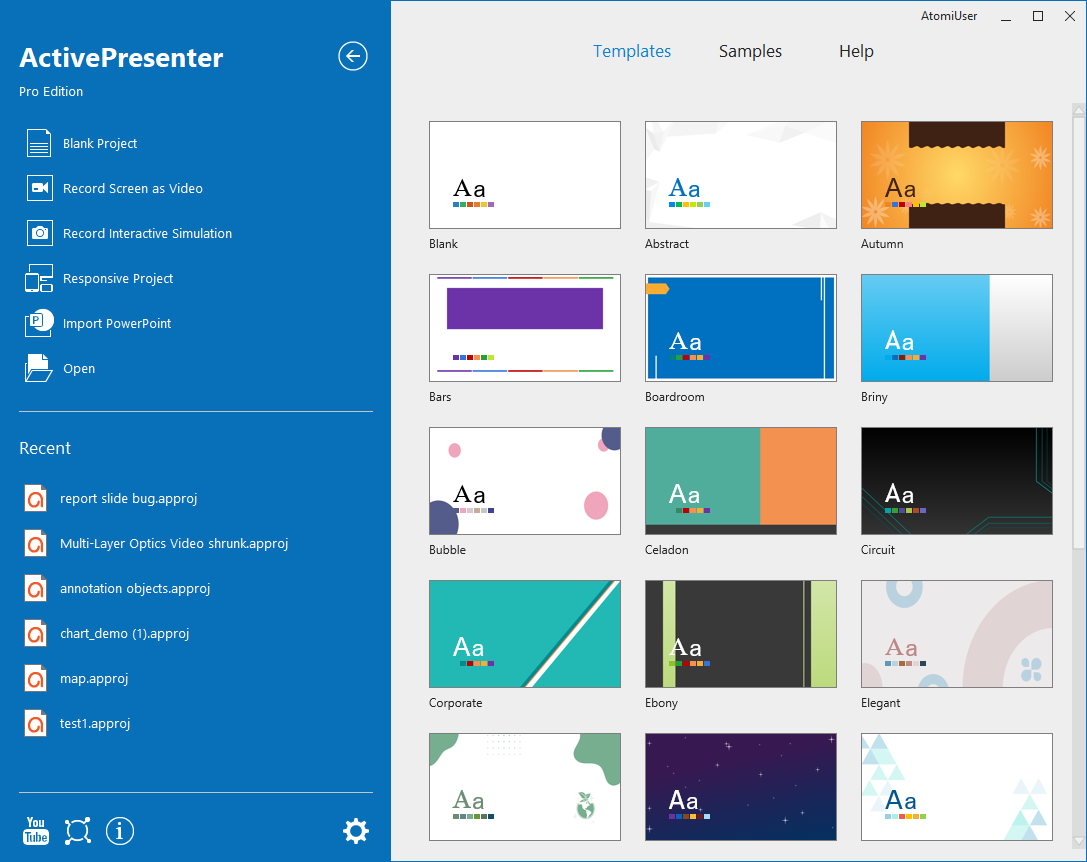 ActivePresenter templates