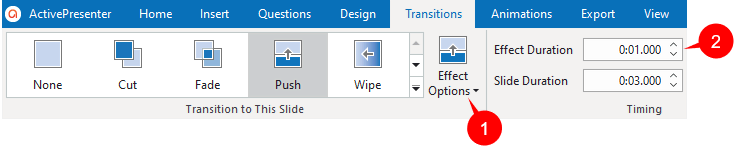 Add transition effects for slide