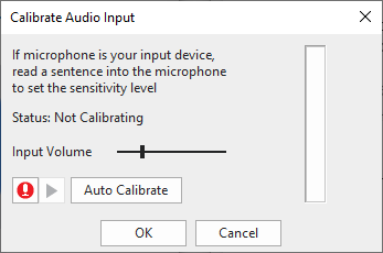 Calibrate Audio Input