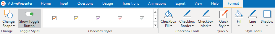 Format answer labels