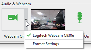 choose available webcam