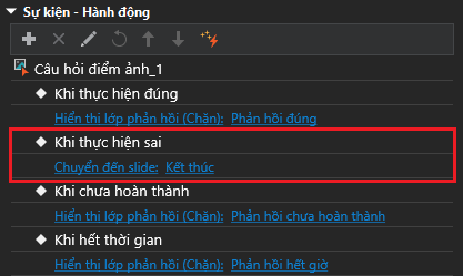 Khi thực hiện sai