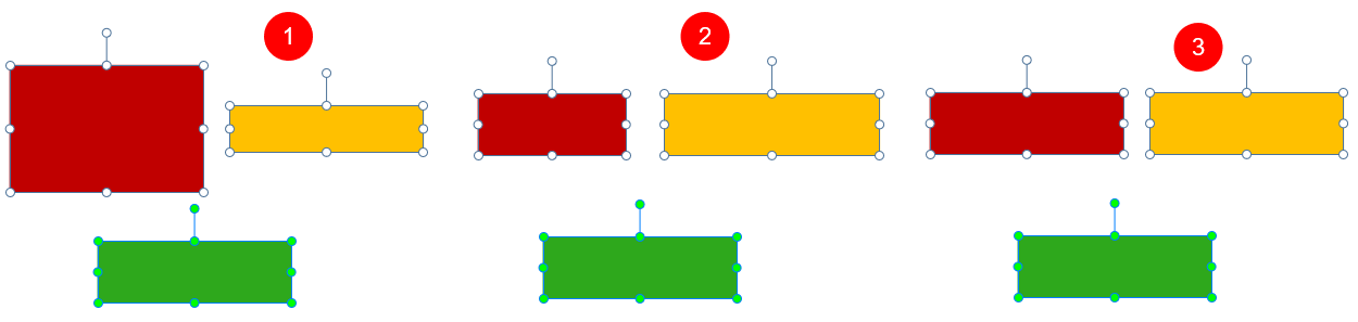 Resize objects using commands