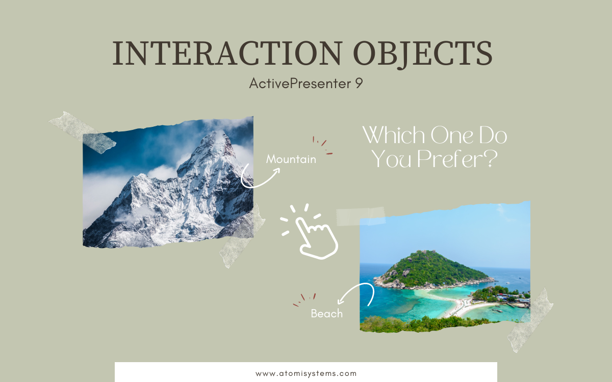 interaction objects ActivePresenter 9