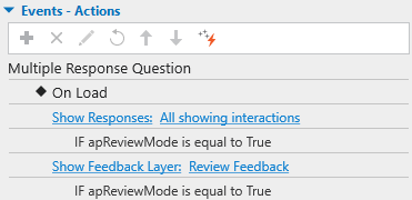Show Response and Show Feeback layer action