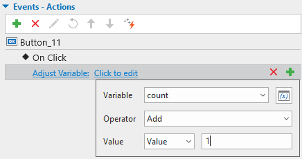 adjust variable values