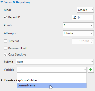 choose a text variable