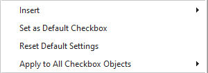  Set as Default Checkbox/Set as Default Radio Button