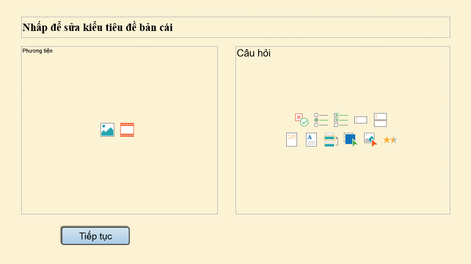 tùy chỉnh các bố cục trong cửa sổ bản cái slide