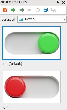 two states of the toggle button