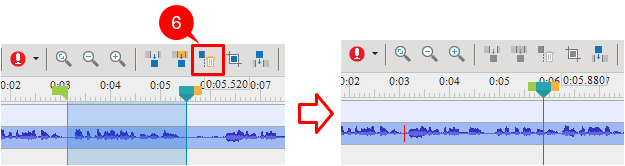 Editing tools for audio/video - Delete Range