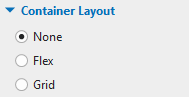 Change the container layout