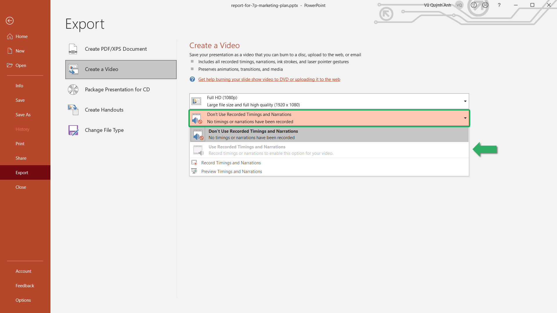 Use recorded Timings and narrations