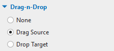 Convert a drag source to a drop target