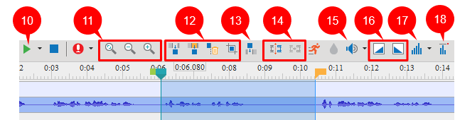 editing audio and video tools on Timeline