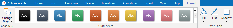 Format answer labels