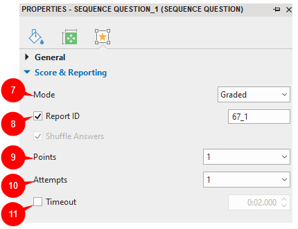 Set score and reporting 