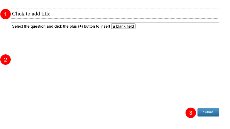 a fill in blanks question slide