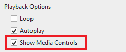 Playback options