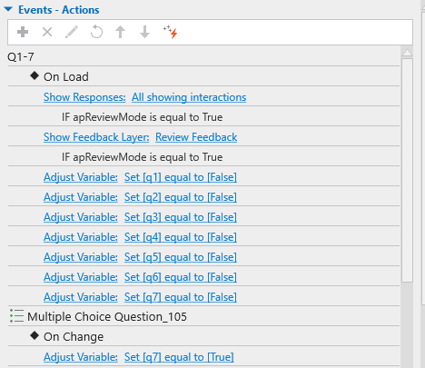 Adjust Variable action to the slide On Load event