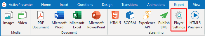 Customize HTML5 Player Settings