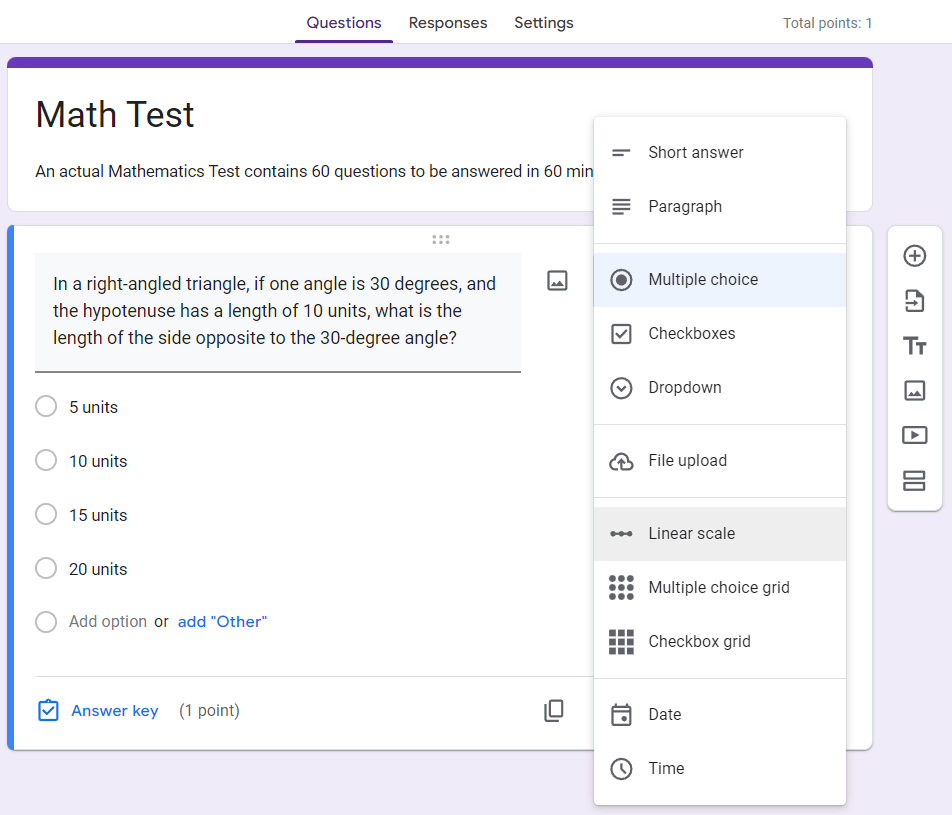 assess student learning online with Google Forms