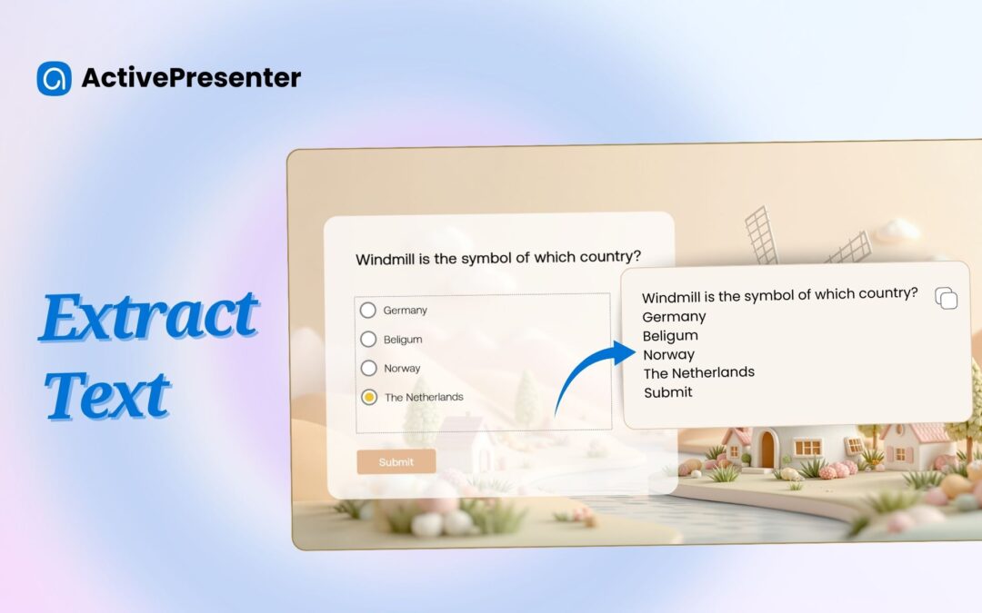 How to Extract Text from Image with ActivePresenter 10