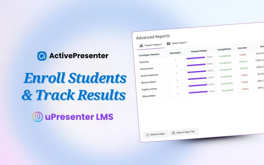 How to Enroll Learners & Track Results in uPresenter