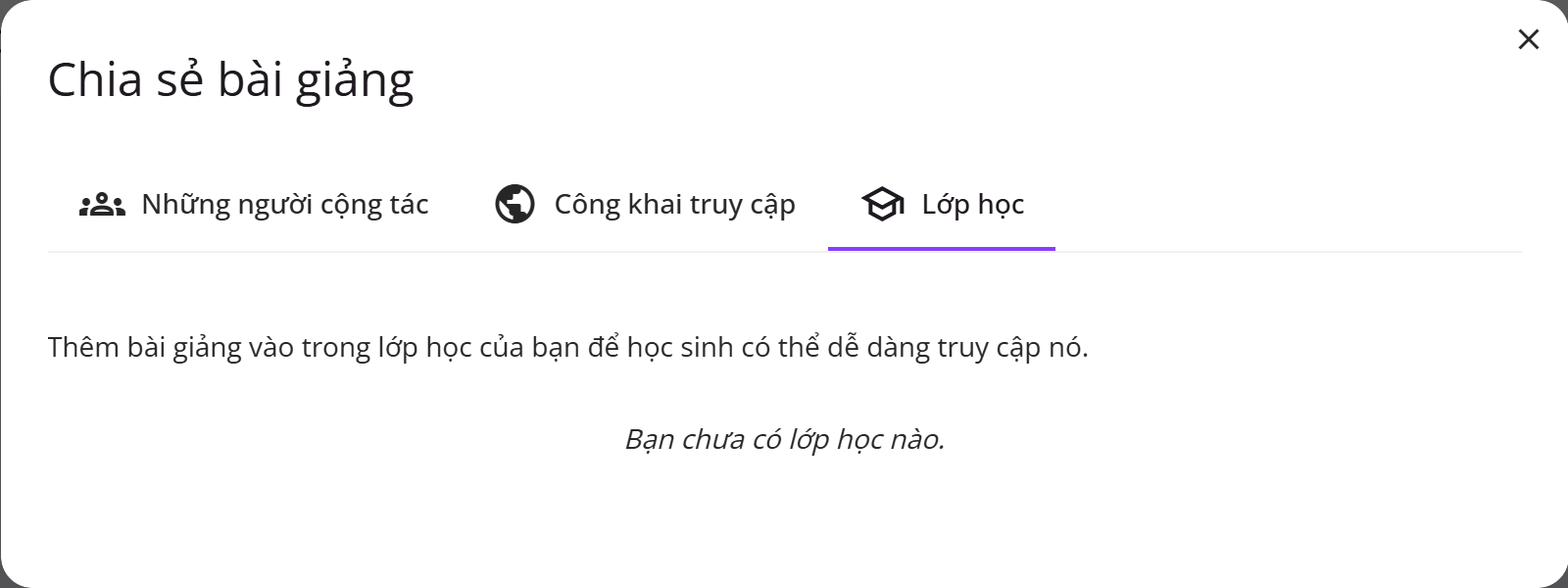 chia sẻ lớp học