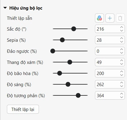 hiệu ứng bộ lọc