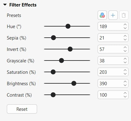 ActvivePrtesenter 10 filter effects