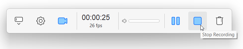 stop recording ActivePresenter