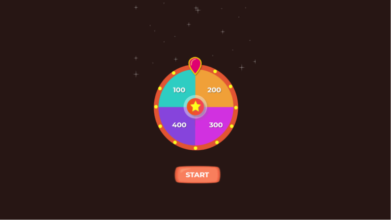 Wheel Spin game start screen
