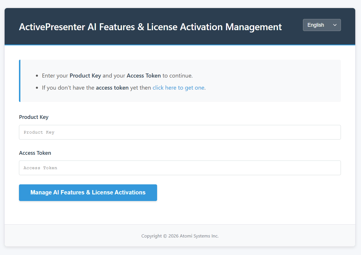 ActivePresenter AI & License Activation