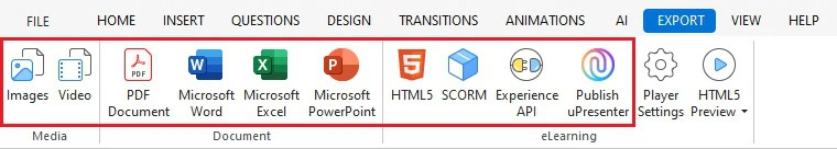 Active Presenter 10 Output Formats