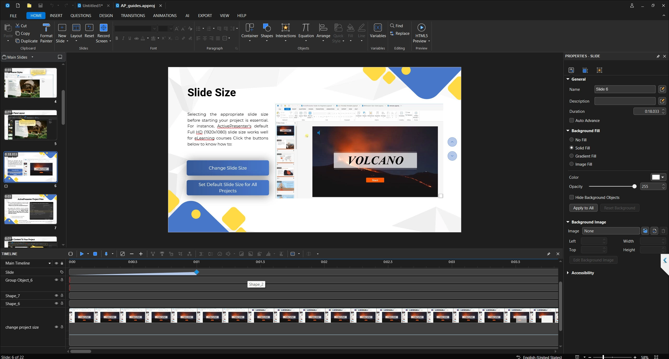 ActivePresenter 10 UI