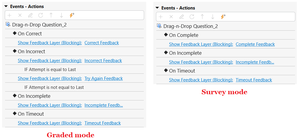 Add Events and Actions