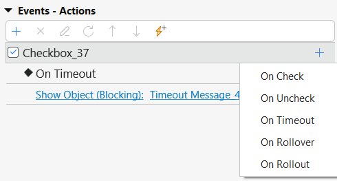 Add Events – Actions