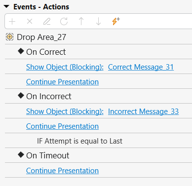 Add Events – Actions